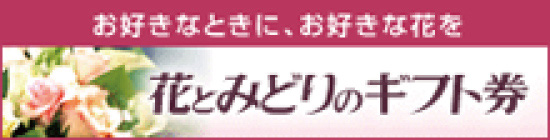 お好きなときに、お好きな花を花とみどりのギフト券